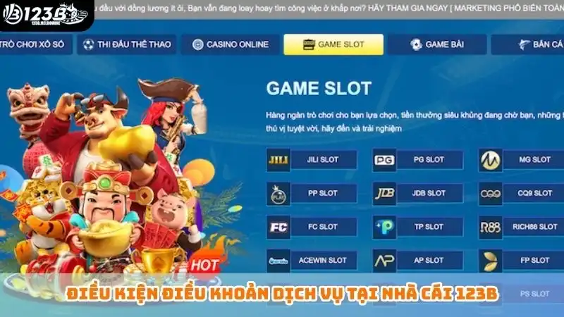 Điều kiện điều khoản dịch vụ tại nhà cái 123B