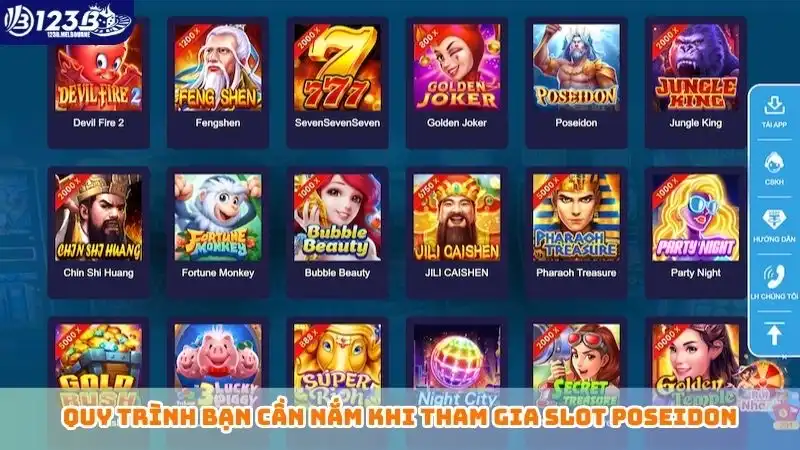 Quy trình bạn cần nắm khi tham gia slot Poseidon