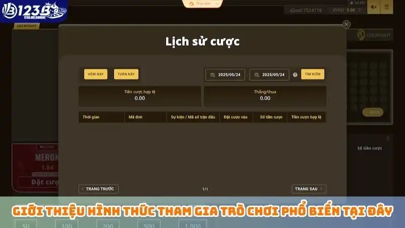 Giới thiệu hình thức tham gia trò chơi phổ biến tại đây