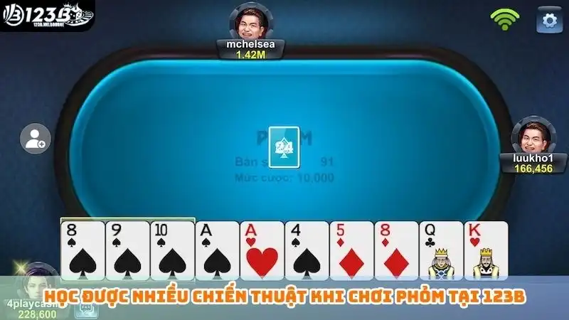 Học được nhiều chiến thuật khi chơi phỏm tại 123B